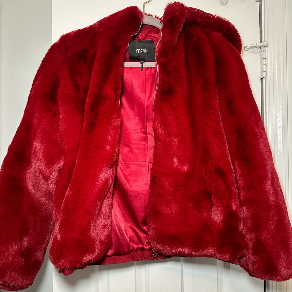 Maje Faux fur bomber